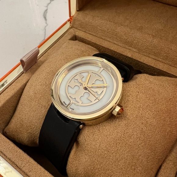 Tory Burch Reva Watch with Black Strap - Picture 4 of 5